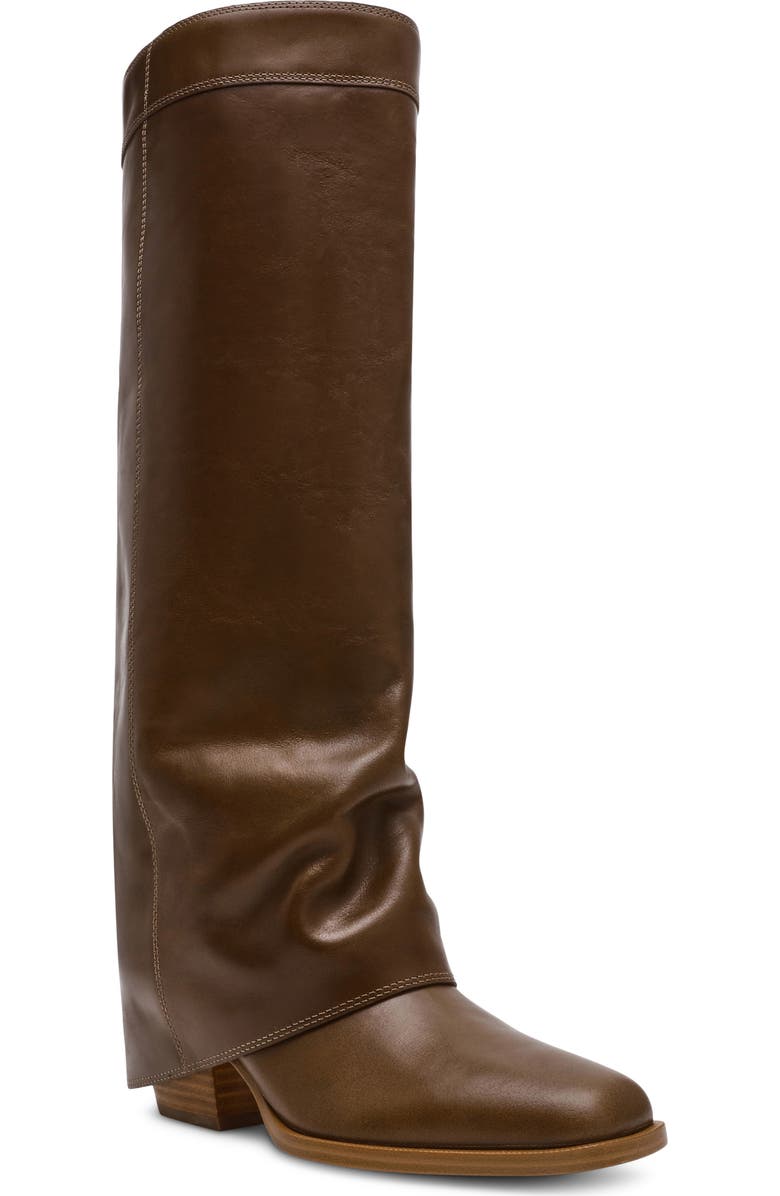 Steve Madden Winnick Foldover Knee High Boot, Main, color, Olive Leather
