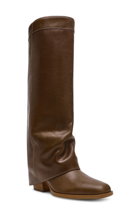 Winnick Foldover Knee High Boot (Women) (Regular & Wide Calf)