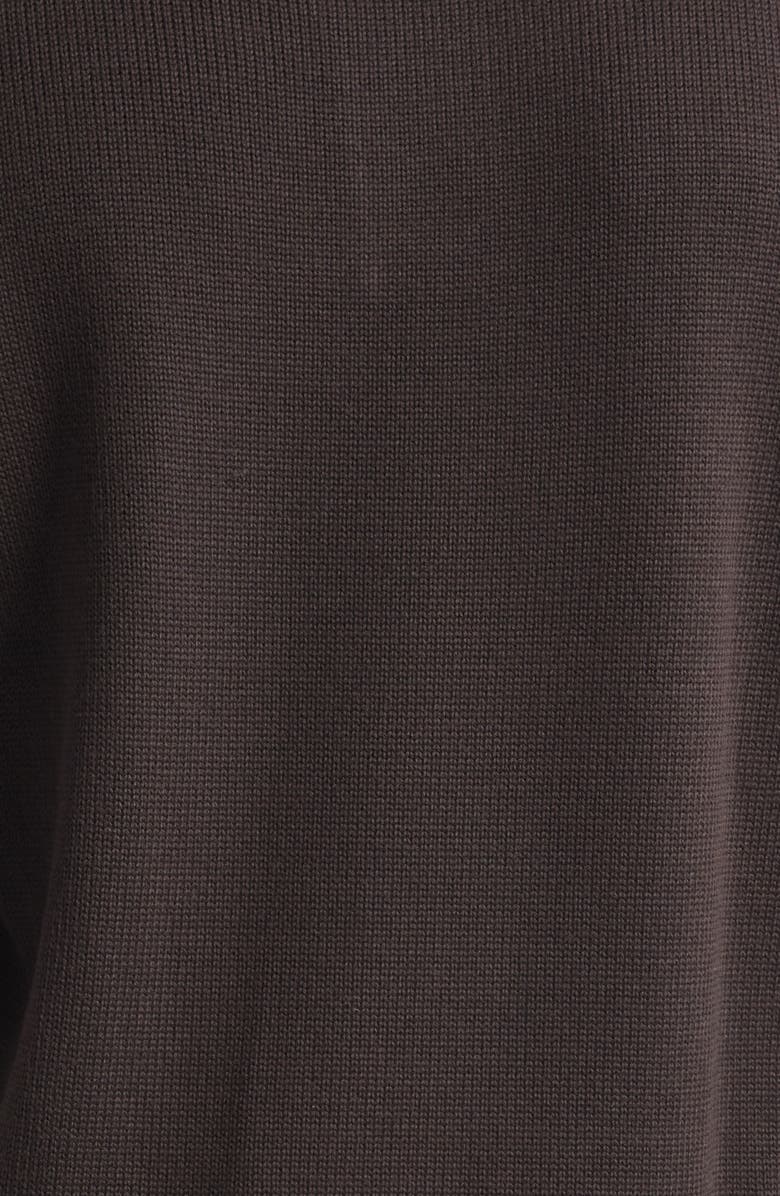 Thom Sweeney Skipper Johnny Collar Virgin Wool Polo, Alternate, color, 280 - Dark Brown