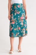 Vince Camuto Floral Print Midi Skirt