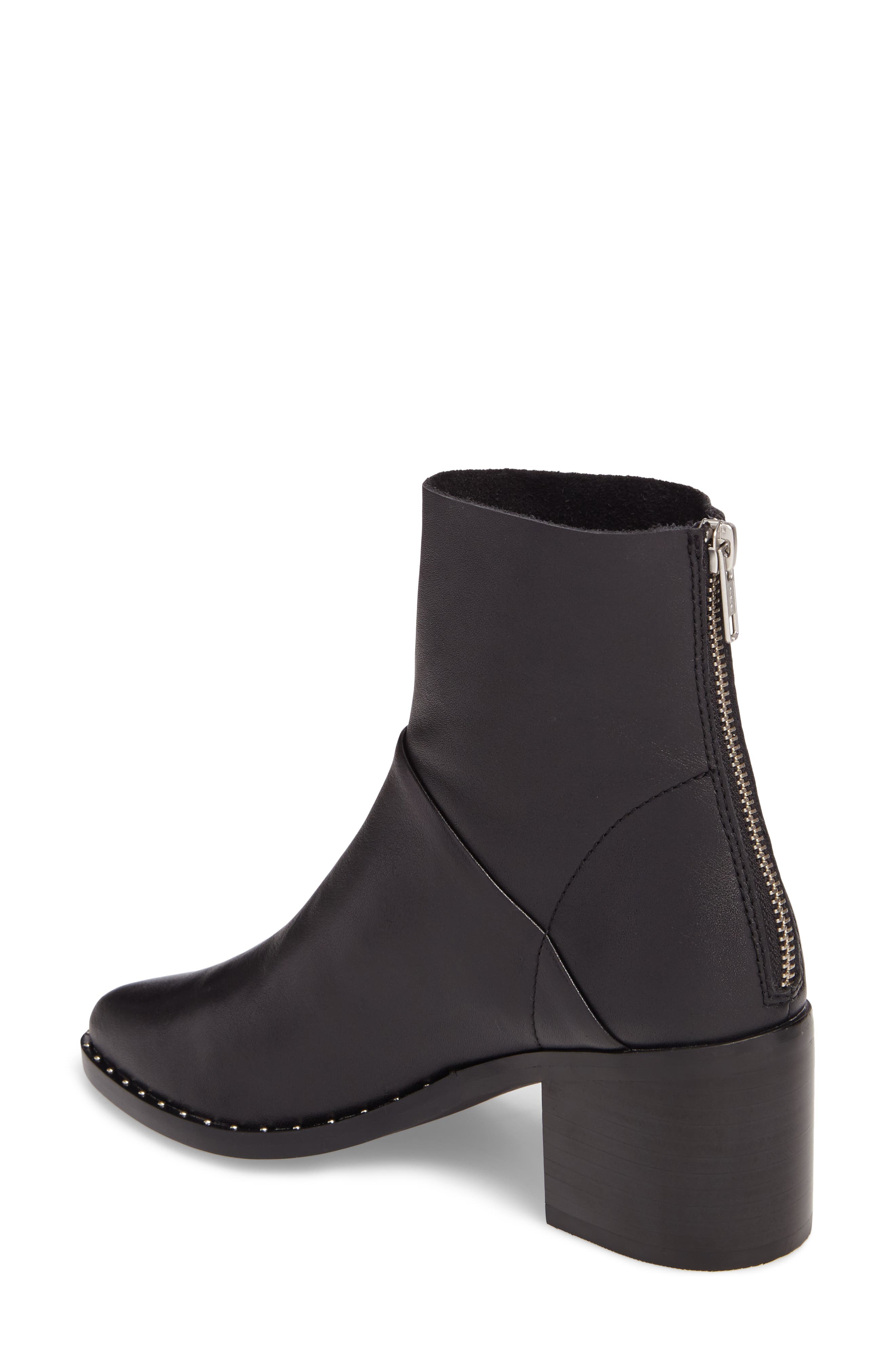Farrah Studded Bootie, Alternate, color, BLACK LEATHER