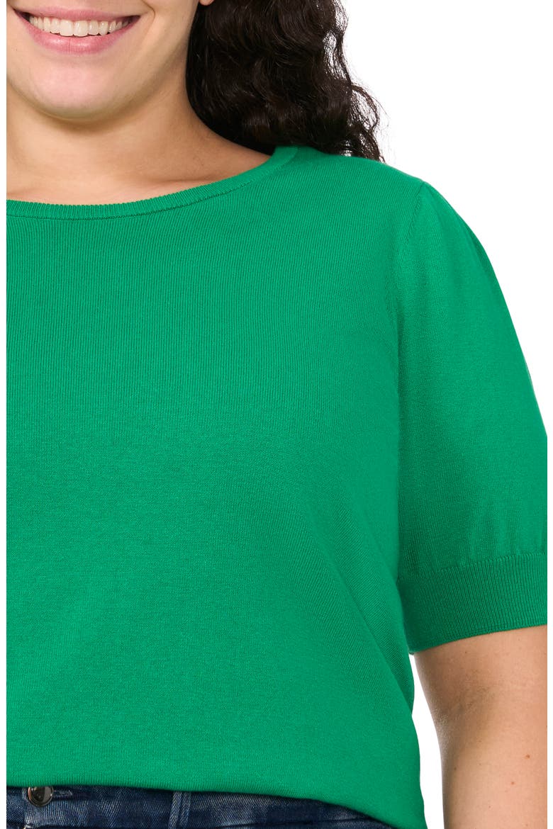 Short Sleeve Cotton Sweater, Alternate, color, ELECTRIC GREEN