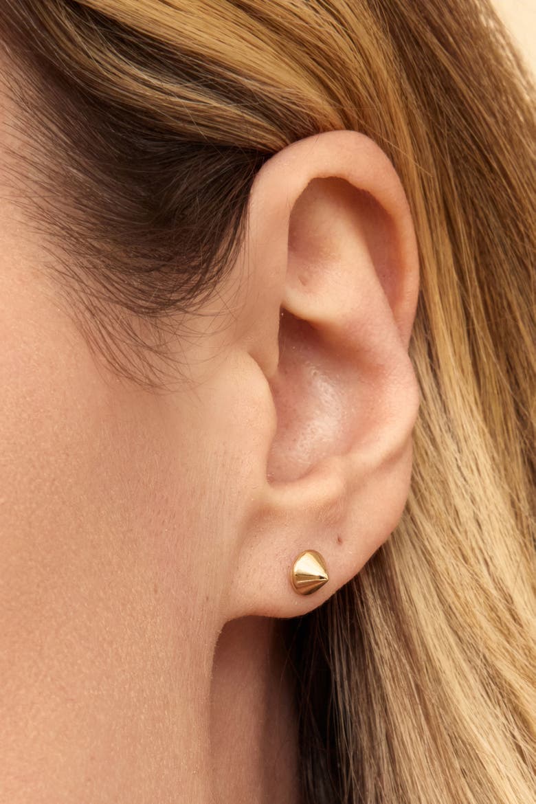 14K Yellow Gold Prism Studs, Alternate, color, Yellow Gold