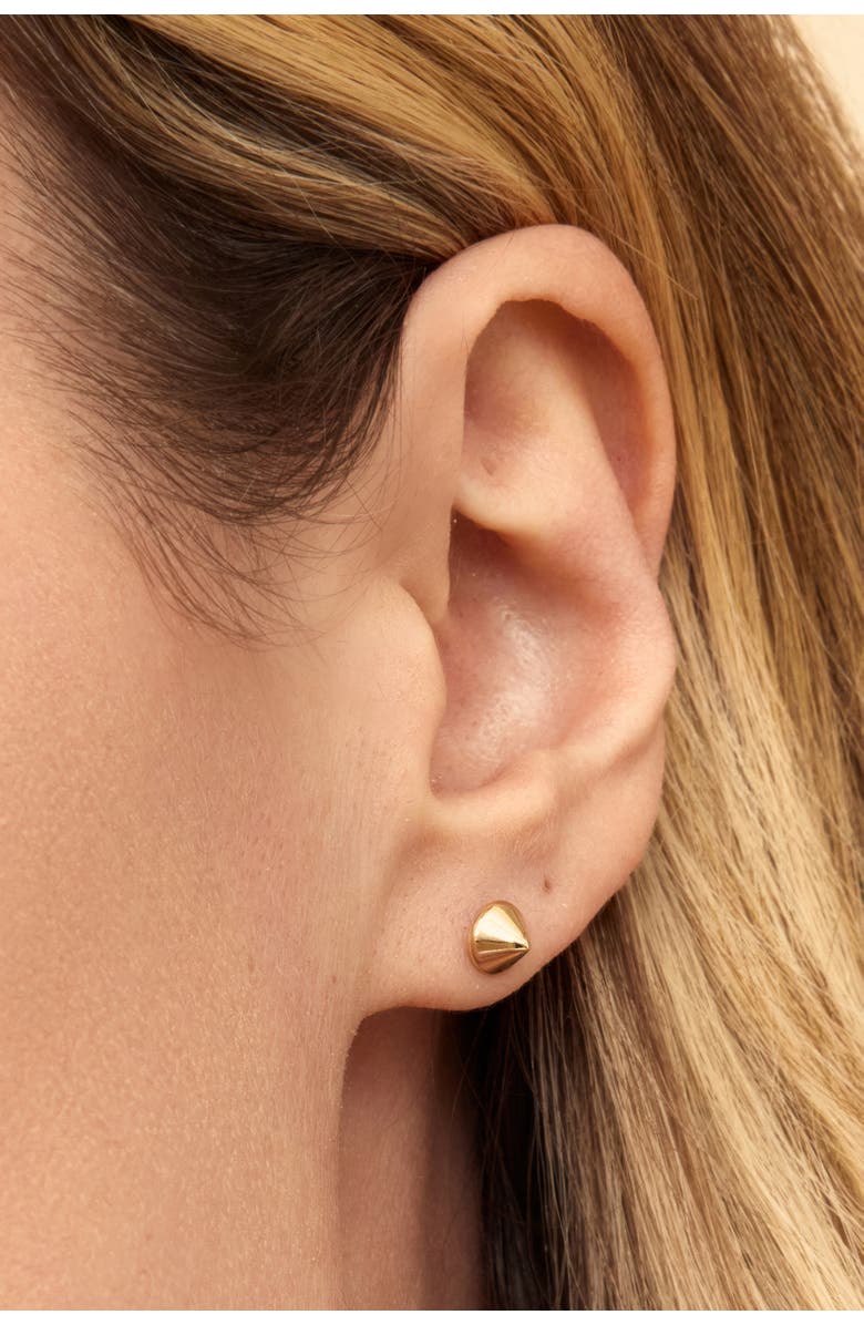 Oradina 14K Yellow Gold Prism Studs, Alternate, color, Yellow Gold