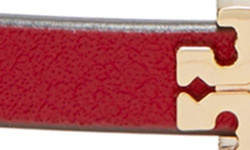 Tory Burch Eleanor Faux Leather Bracelet In Red