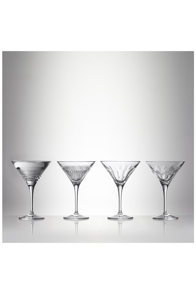 Mixology Mixed Set of 4 Martini Glasses, Alternate, color, NO COLOR