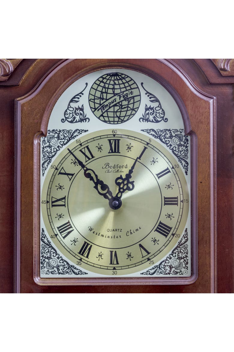 38in Chiming Pendulum Wall Clock, Alternate, color, Cherry Oak