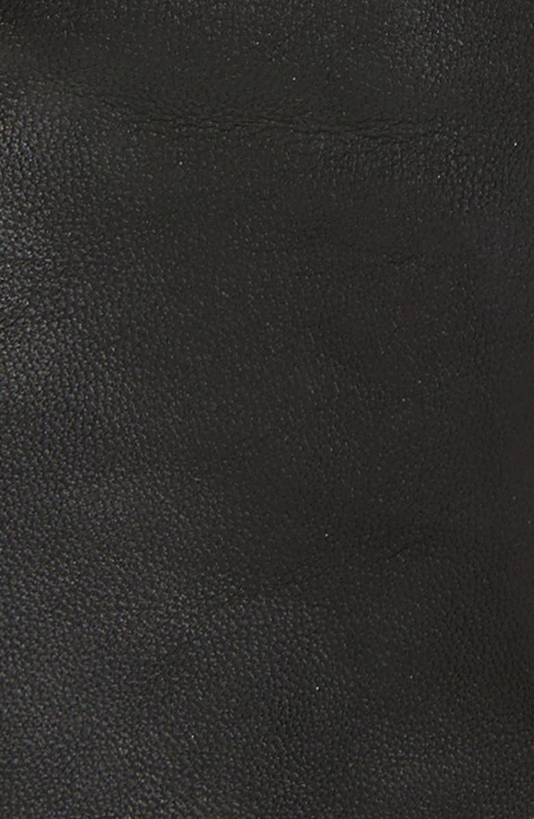 Cole Haan Mixed Media Gloves, Alternate, color, Caviar