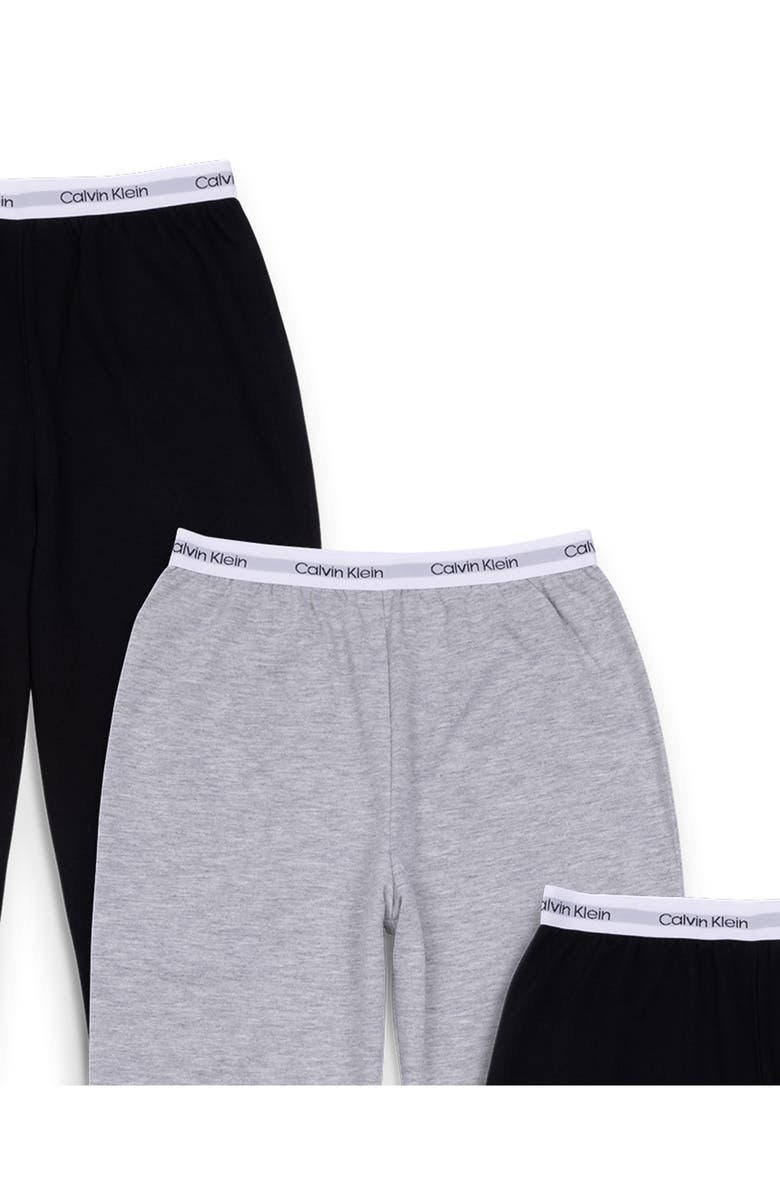 Calvin Klein Kids' 3-Pack Assorted Pajama Joggers, Alternate, color, Black/ Heather Grey/ Black