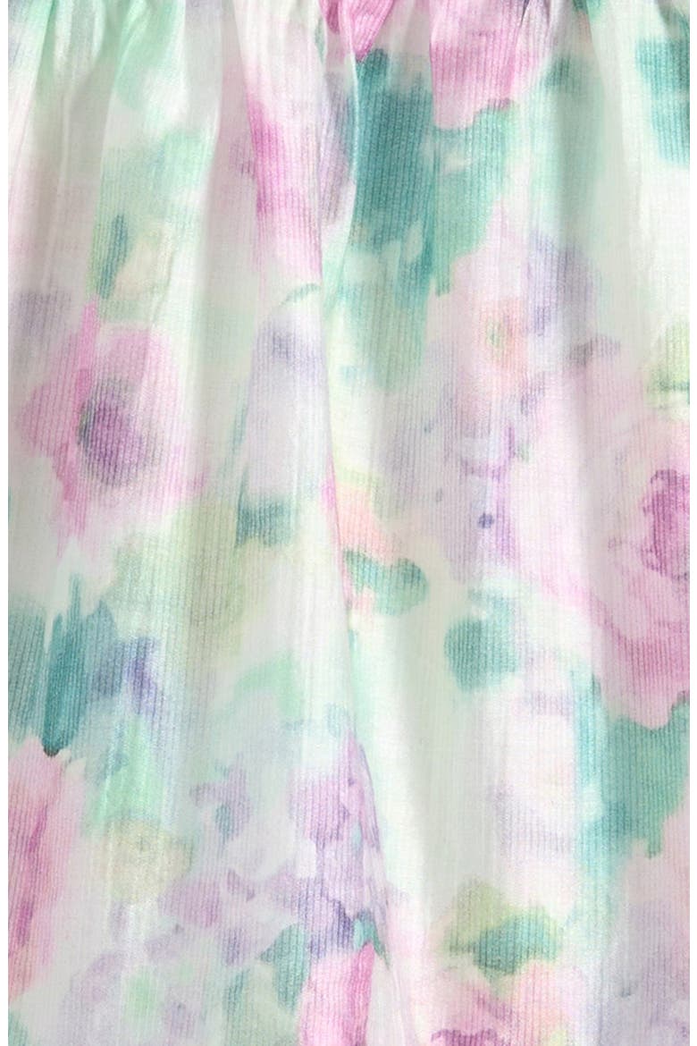 Kids' Floral Puff Sleeve Tiered Party Shirtdress, Alternate, color, LILAC