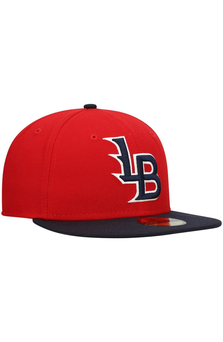 New Era Men's New Era Red Louisville Bats Authentic Collection Team Home 59FIFTY Fitted Hat, Alternate, color, Red