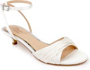 Jewel Badgley Mischka Nance Ankle Strap Kitten Heel Sandal