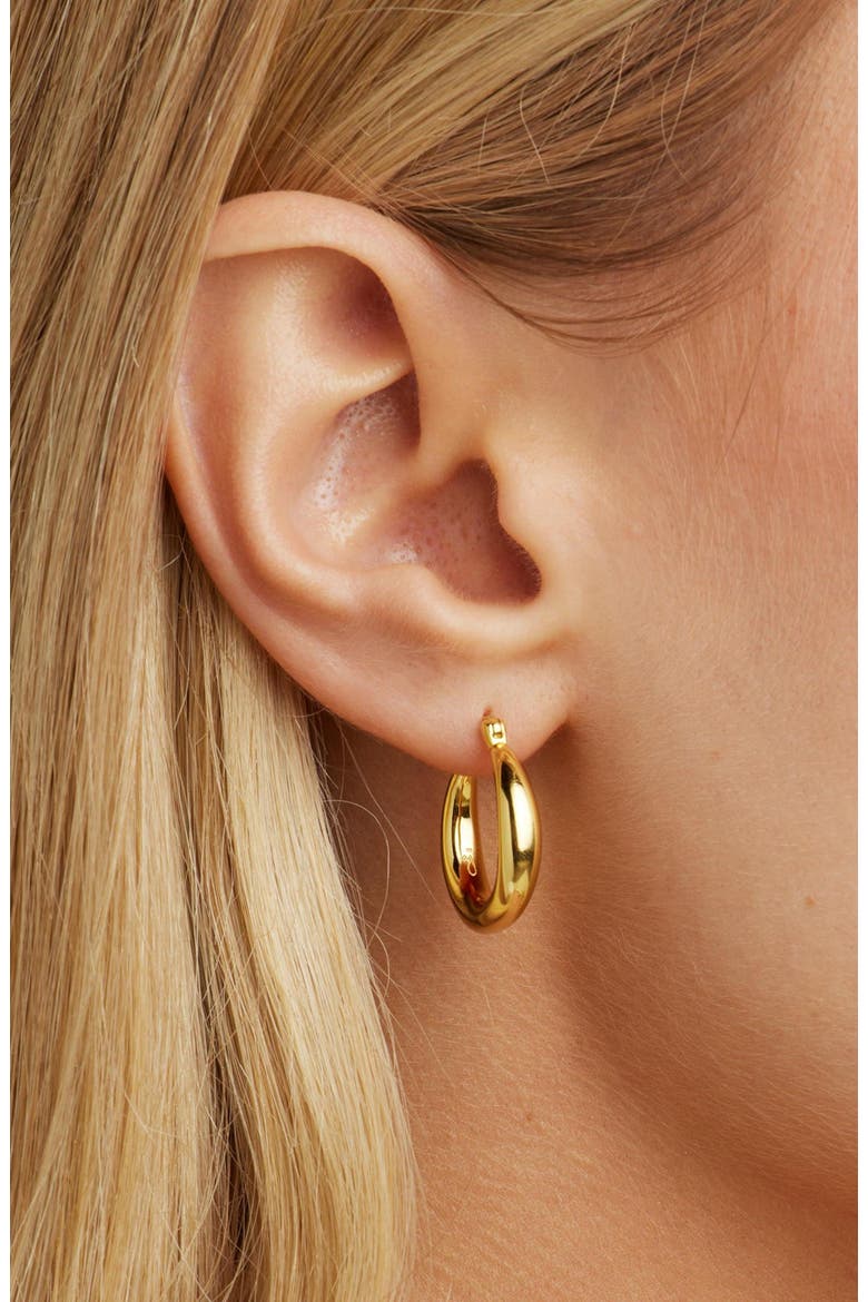 Nadia Classic Gold Hoops, Alternate, color, Gold