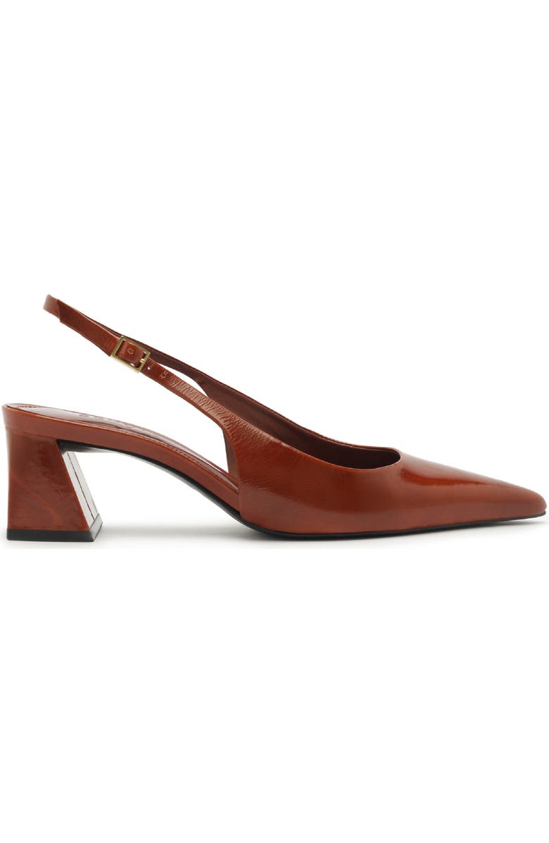 Schutz Rhonda Mid Slingback Pointed Toe Pump, Alternate, color, Caramel Top