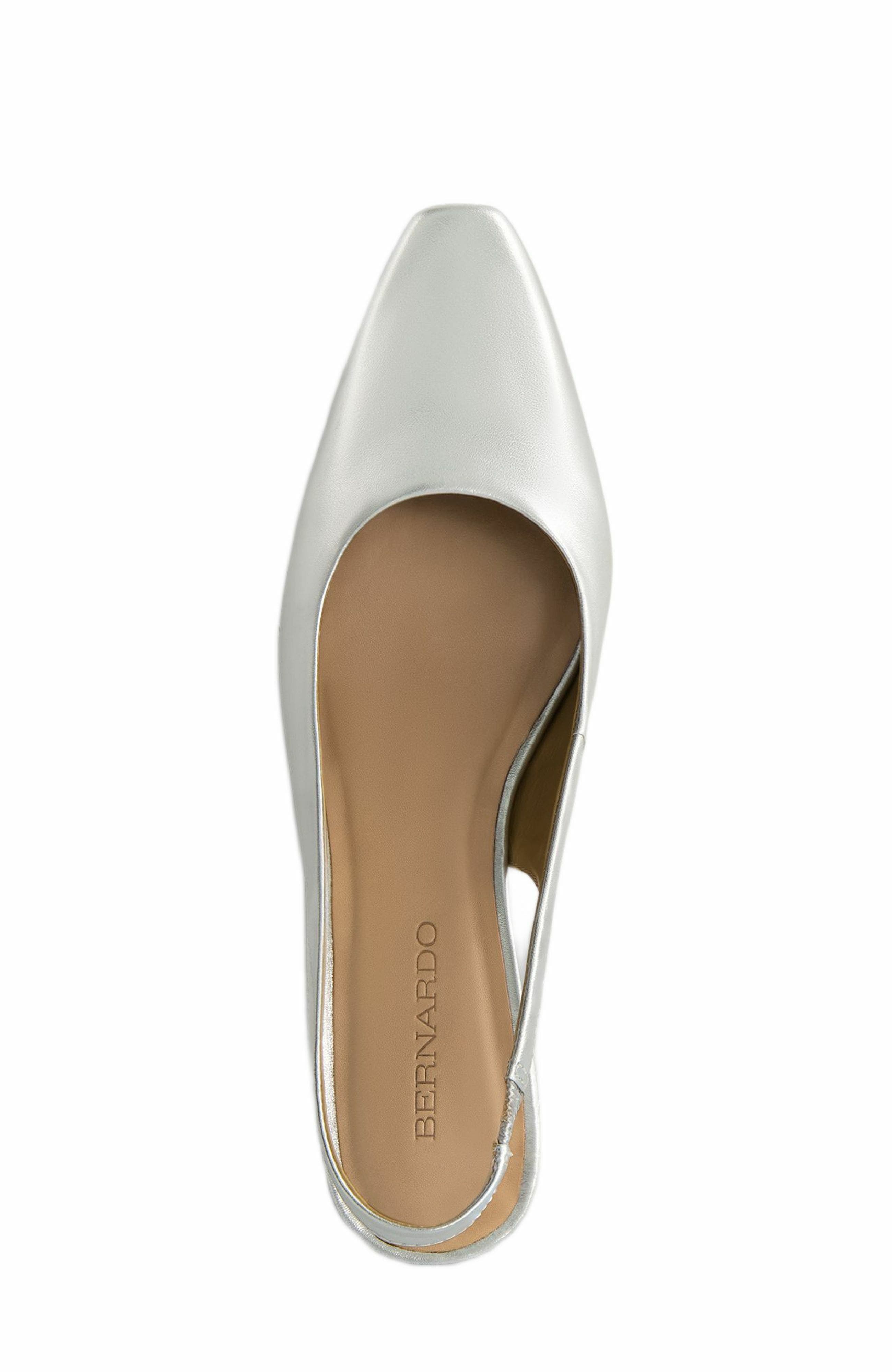 Bernardo Footwear Ariella Slingback Pump, Alternate, color, Silver