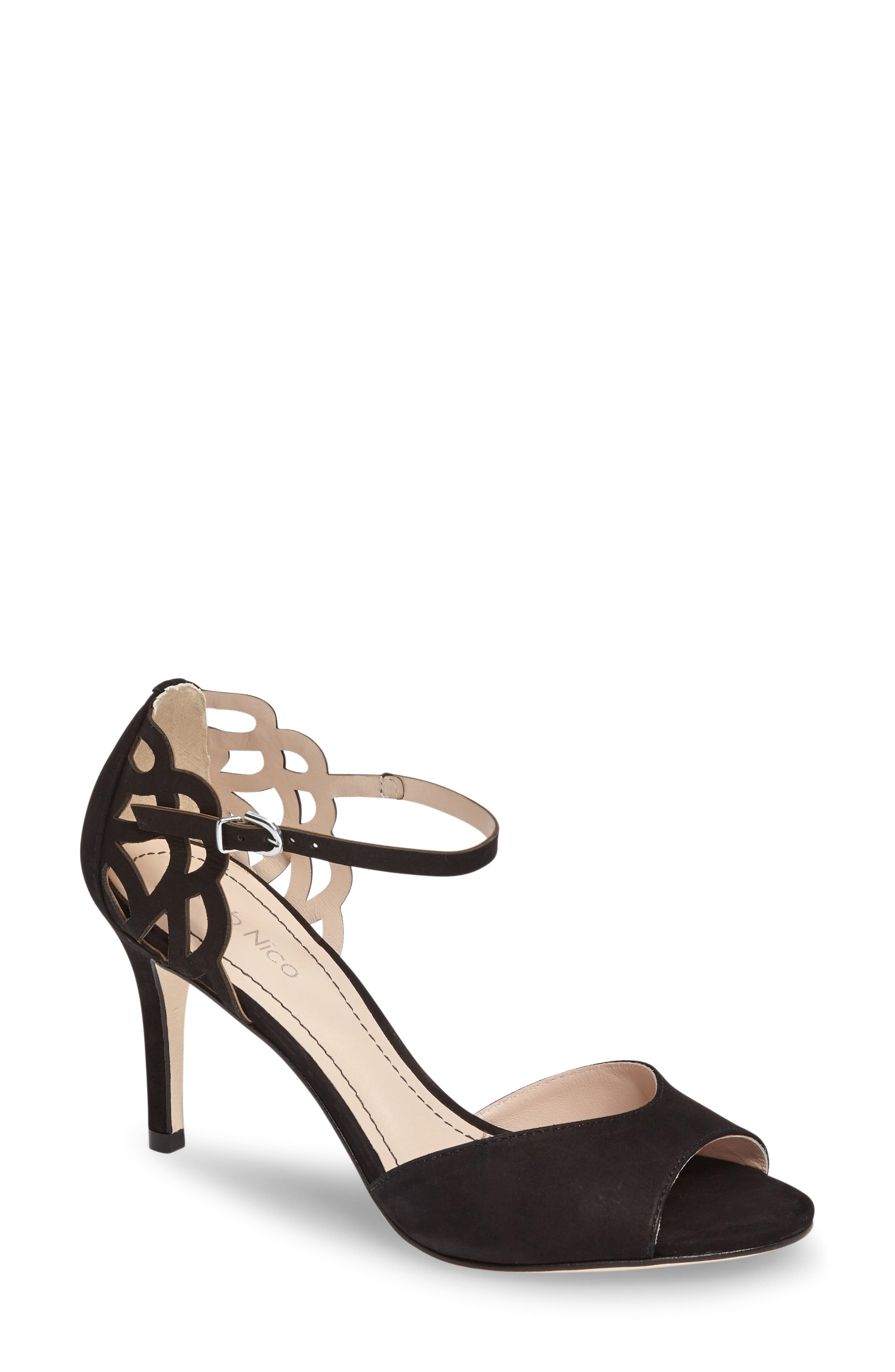 Adalie Sandal, Main, color, BLACK NUBUCK LEATHER