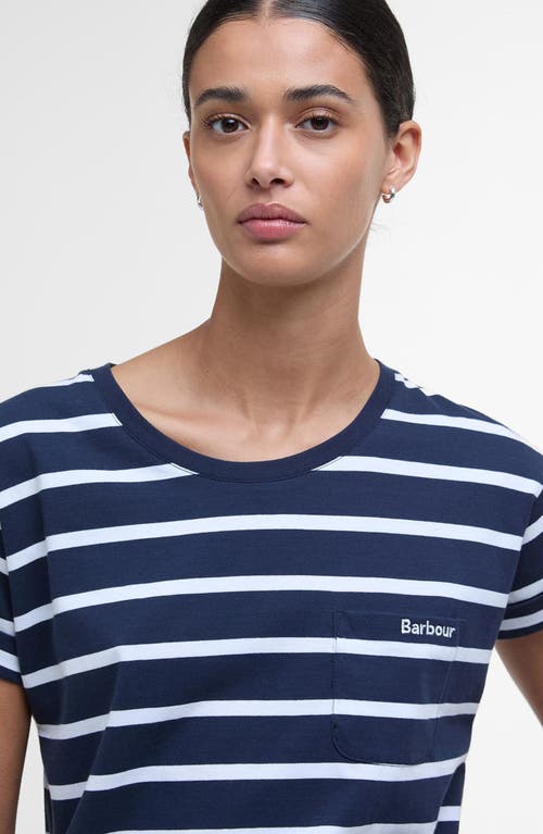 Barbour Otterburn Stripe T-shirt In Navy White