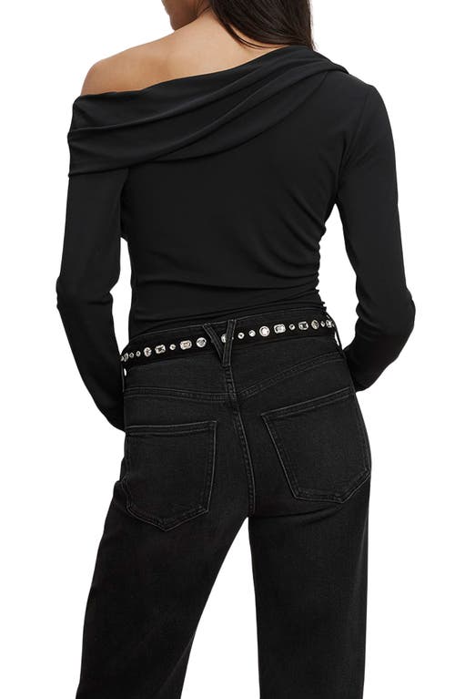 Veronica Beard Lozea One-shoulder Top In Black