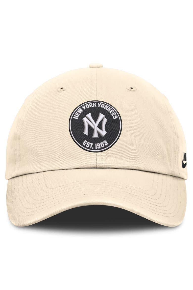 Men's Nike Natural New York Yankees Cooperstown Collection Club Adjustable Hat, Alternate, color, Natural