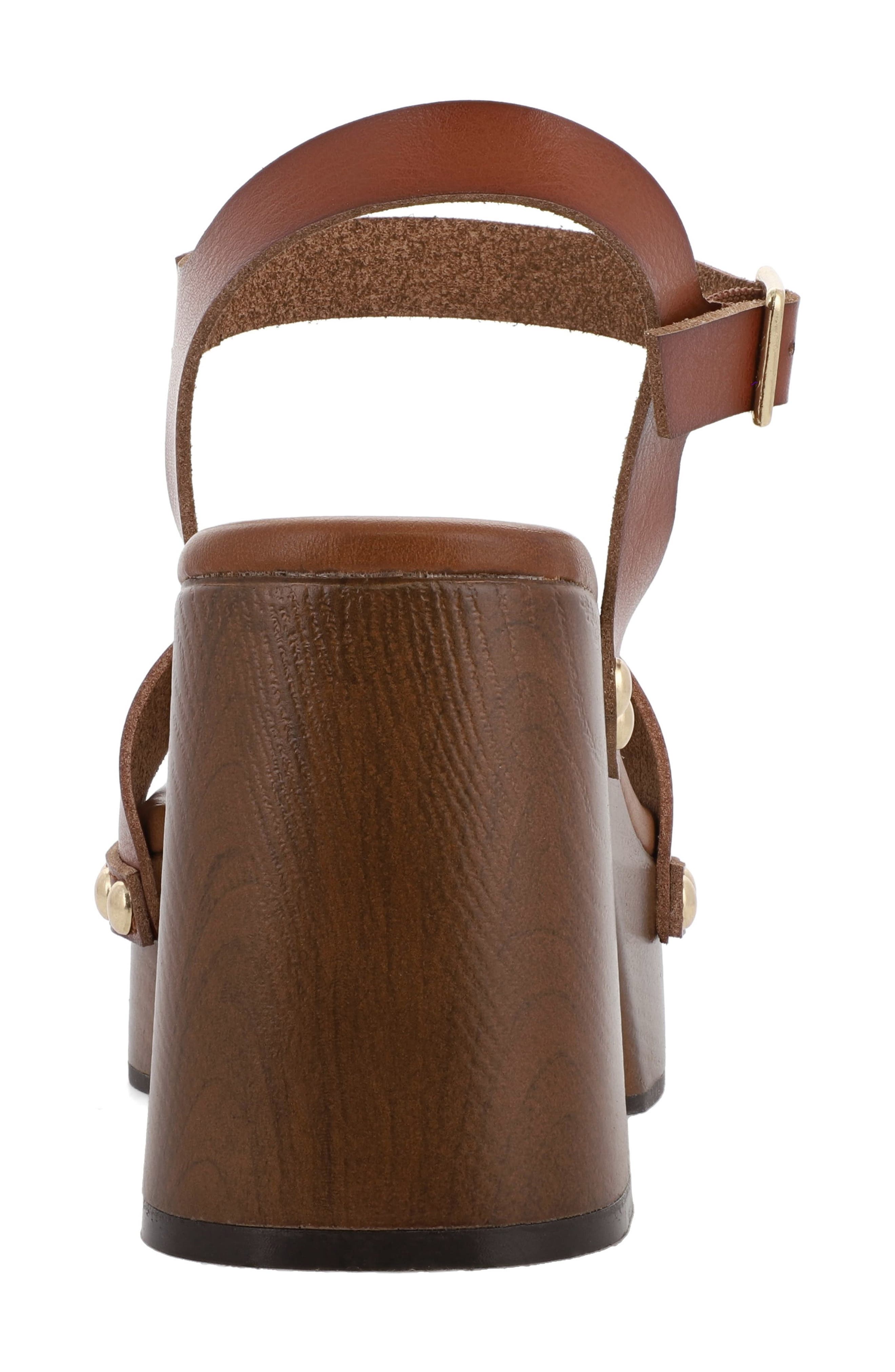MIA Electrah Platform Sandal, Alternate, color, Cognac