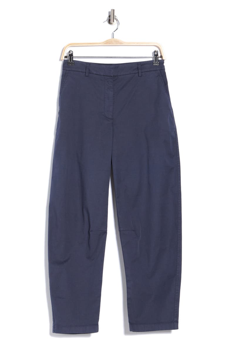 Stretch Cotton Gabardine Barrel Leg Ankle Pants, Alternate, color, TWILIGHT