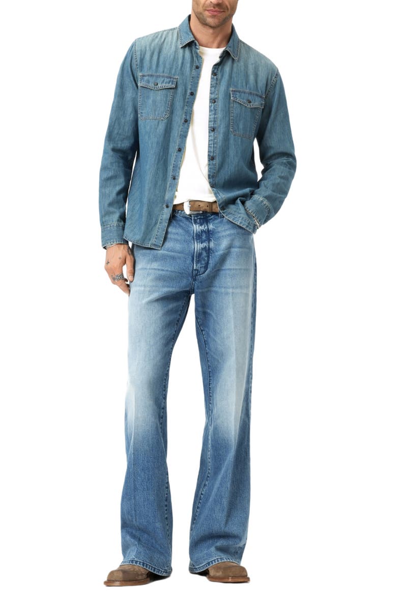 John Varvatos Clemente Lyocell & Wool Long Sleeve T-Shirt, Alternate, color, White