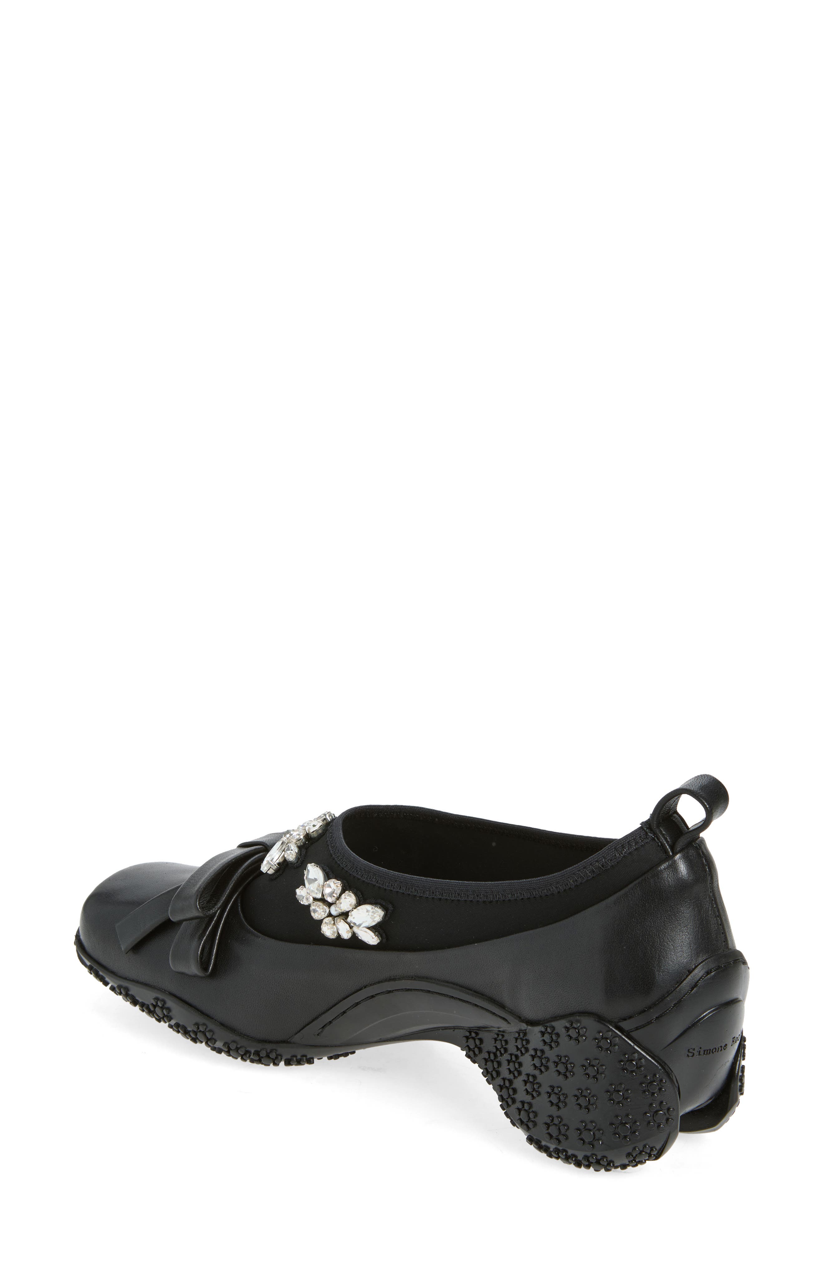 Rhinestone Bow Ballet Sneaker, Alternate, color, BLACK/ PEARL/ CLEAR