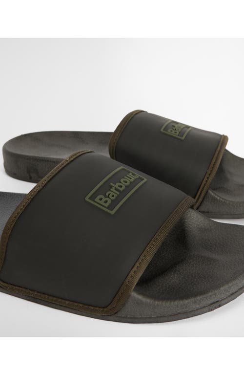 Barbour Cresswell Slide Sandal In Black