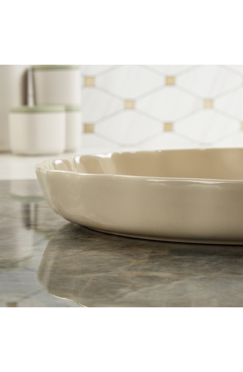 BergHOFF Leo Balance Rippled 11-Inch Ceramic Pie Dish, Alternate, color, Moonbeam