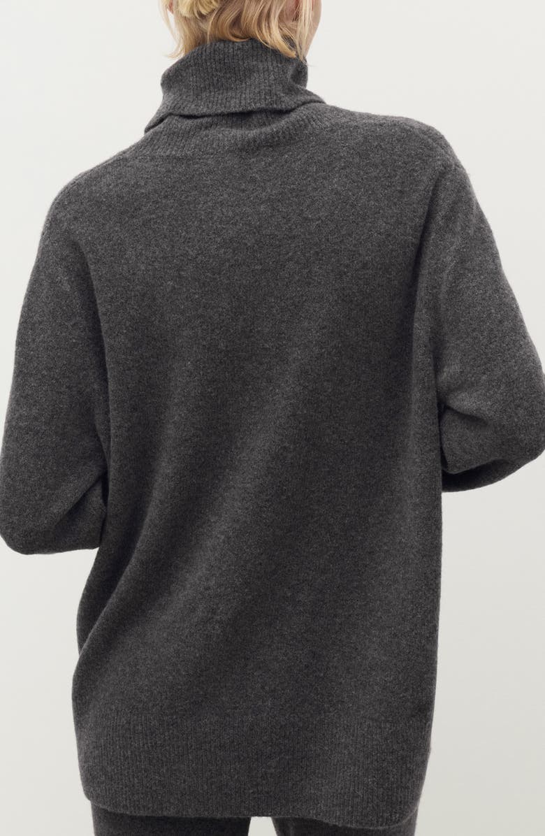 MANGO Turtleneck Sweater, Alternate, color, Charcoal