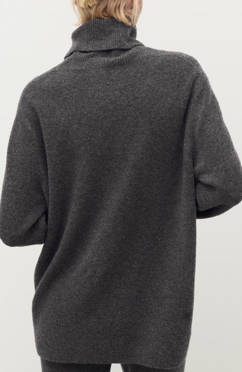 Mango Turtleneck Sweater In Gray