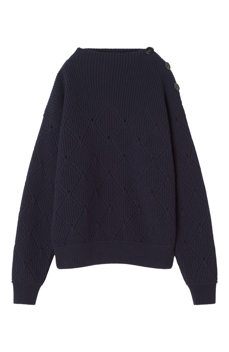 Lanvin Wool Sweater With Diamond Detail, Alternate, color, 