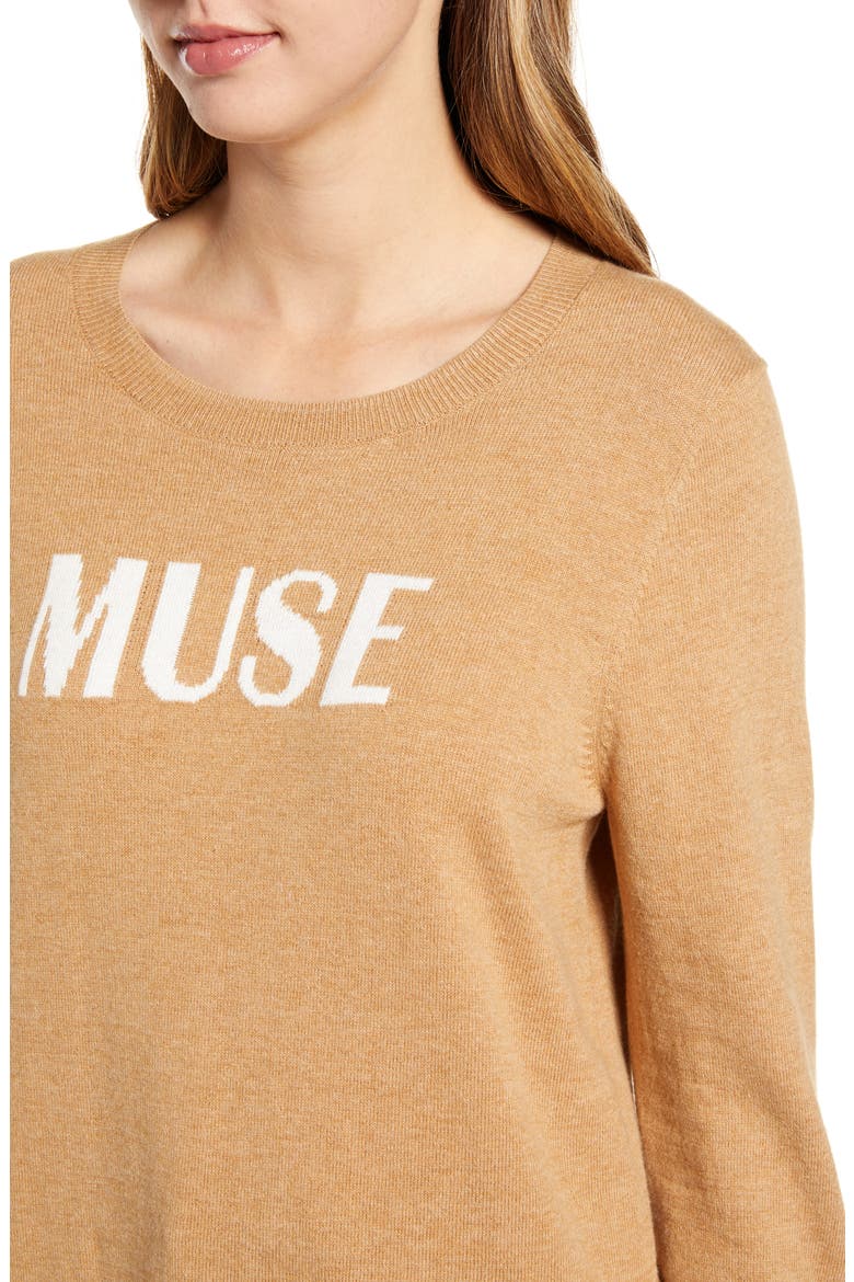 Muse Cotton Blend Sweater, Alternate, color, TRUE CAMEL