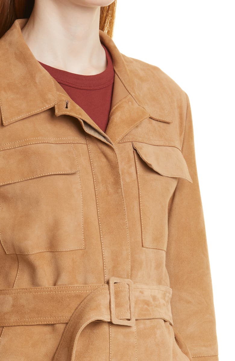 BOSS Safila Suede Jacket, Alternate, color, 