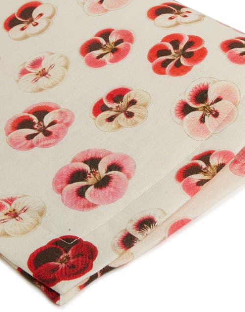 La Doublej Placemats Set Of 2 (35x45) Pansy Ivory In Pansy Ivory