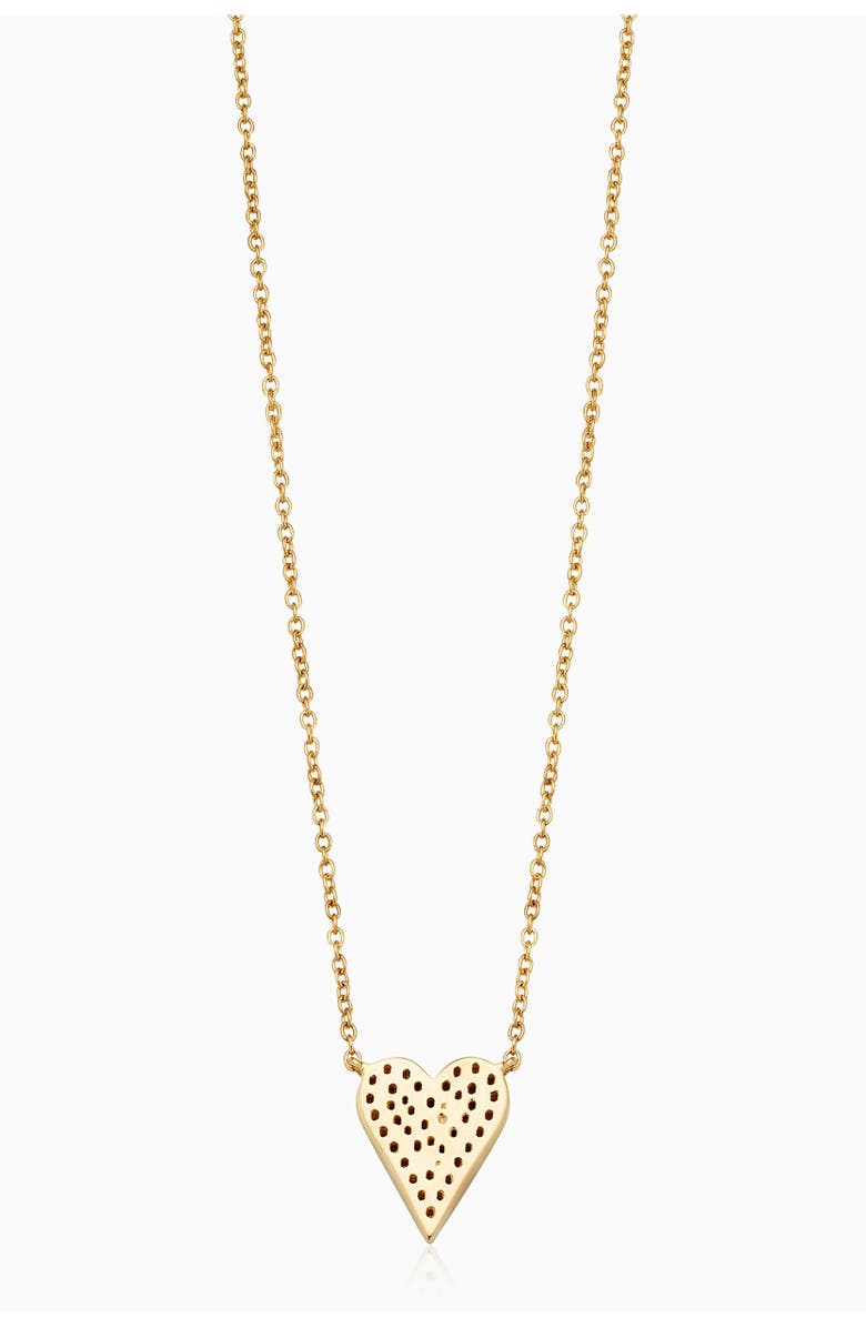 Oradina 14K Yellow Gold Radiant Diamond Heart Pendant Necklace, Alternate, color, Yellow Gold