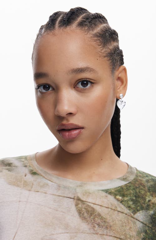 Desigual Abstract Print Cotton T-shirt In Sand