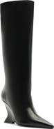 Schutz Siena Pointed Toe Knee High Wedge Boot