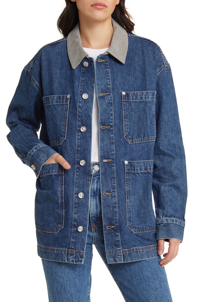SLVRLAKE Oversize Denim Workwear Jacket, Main, color, 
