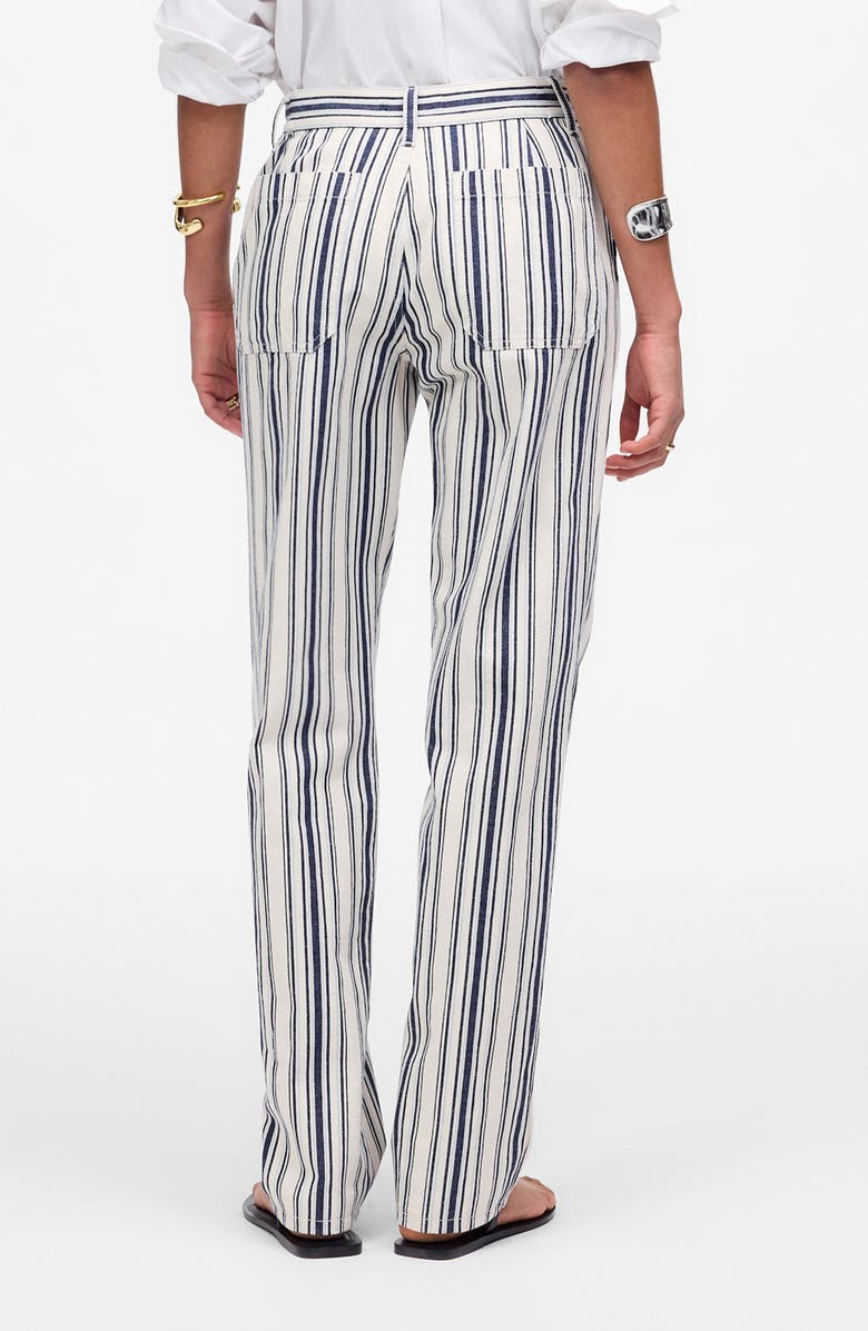 Madewell The Dean Stripe Easy Straight Leg Cotton & Linen Pants, Alternate, color, 