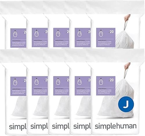 Simplehuman Code J Custom Fit Liners With Quick Dispense Packs