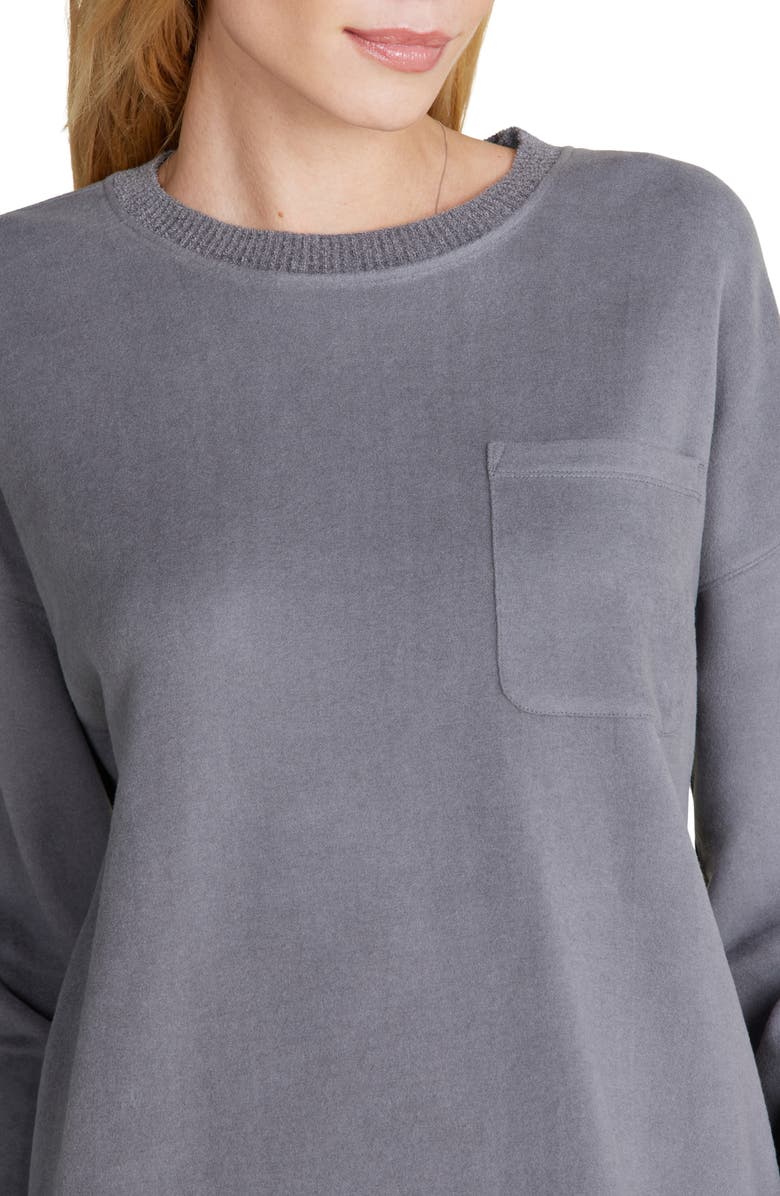 Barefoot Dreams<sup>®</sup> Malibu Collection<sup>®</sup> Brushed Fleece Sweatshirt, Alternate, color, 