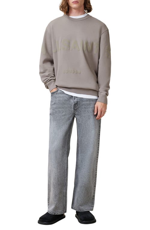 Allsaints Biggy Logo Print Relaxed Fit Sweatshirt In Chestnut Brown