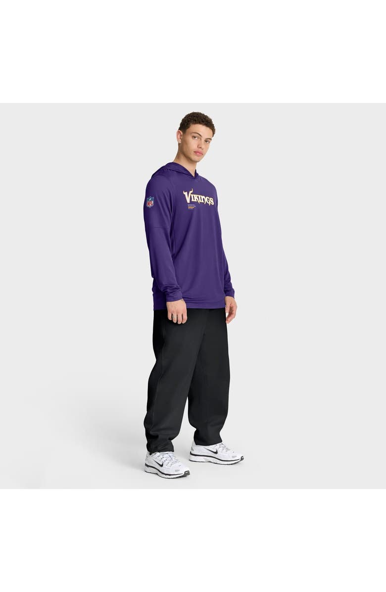 Nike Men's Nike Purple Minnesota Vikings Sideline Pure Fury Performance Long Sleeve Hoodie T-Shirt, Alternate, color, Purple