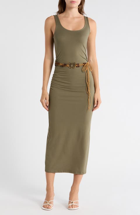 Belted Maxi Tank Dress