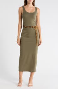 Madden Girl Belted Maxi Tank Dress