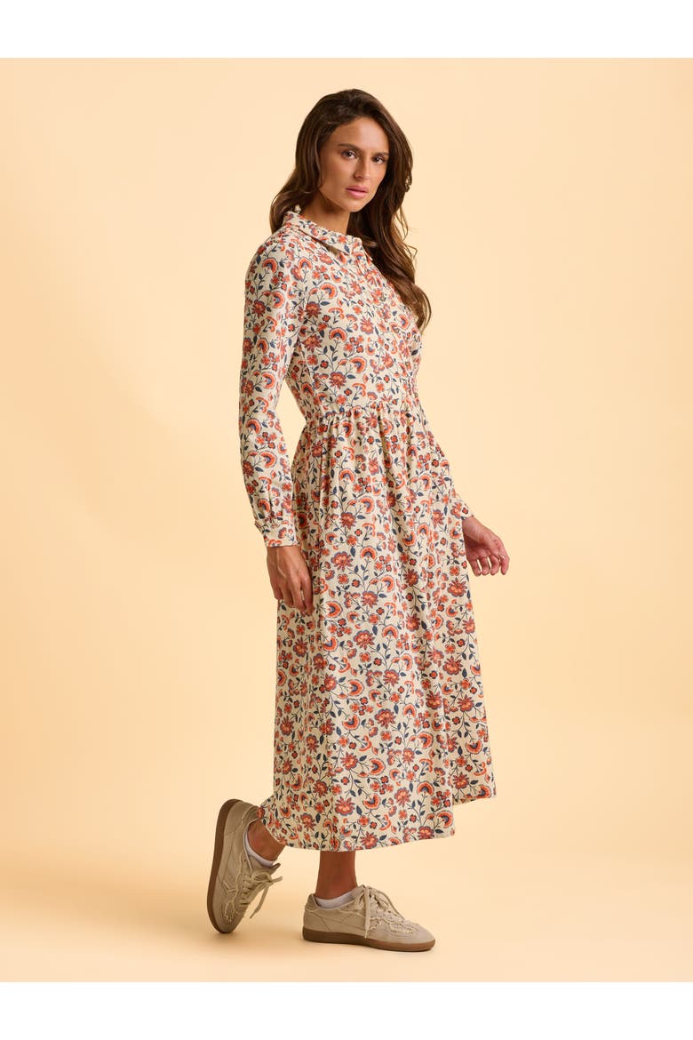 Bella Long Sleeve Shirt Midi Dress, Alternate, color, Cream