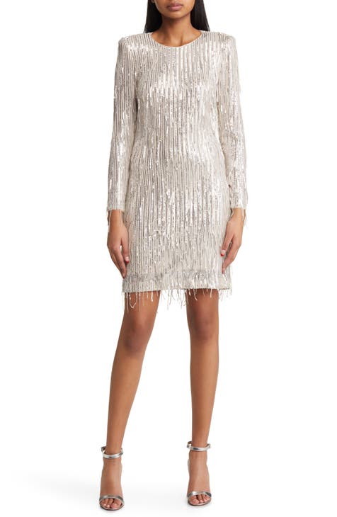 Eliza J outlet Sequin Balloon Sleeve Cocktail Dress Size 4 (MSRP $178)