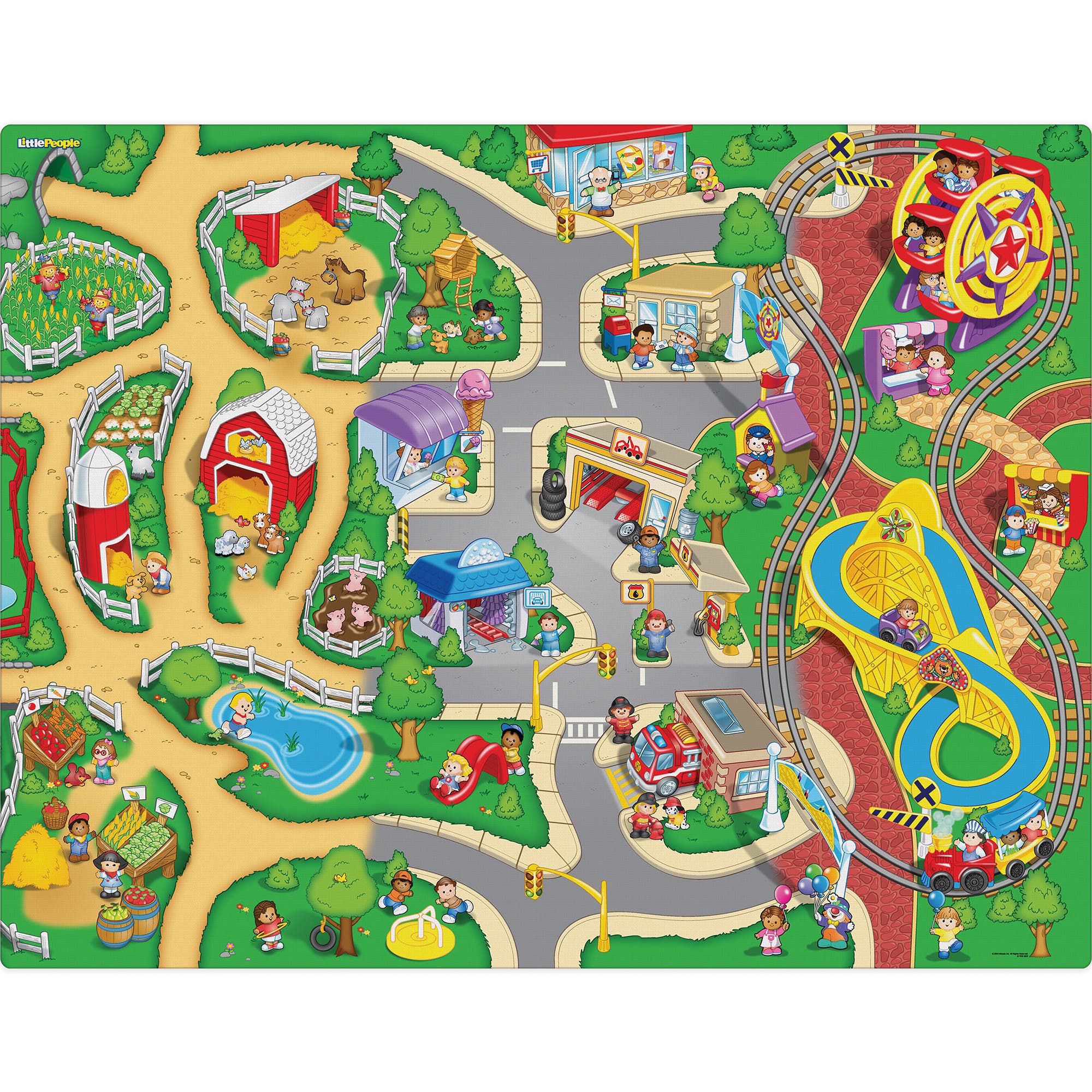 Imaginmat Jumbo Fisher Price Floor Playmat in Multicolored 