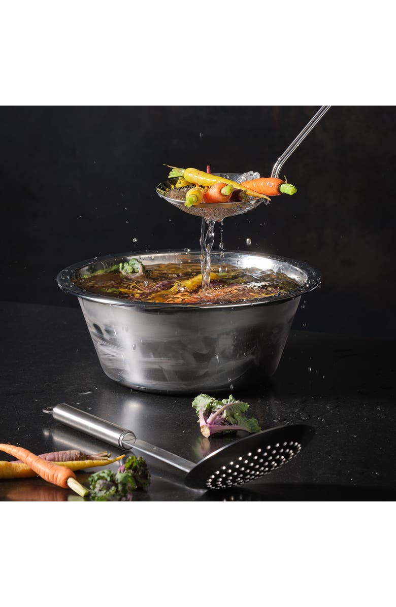 Rosle Round Handle Coarse Mesh Wire Kitchen Skimmer, 5.5" Diameter, Silver, Alternate, color, Silver